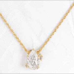 PEAR SOLITAIRE DIAMOND NECKLACE