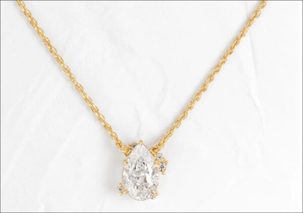 PEAR SOLITAIRE DIAMOND NECKLACE