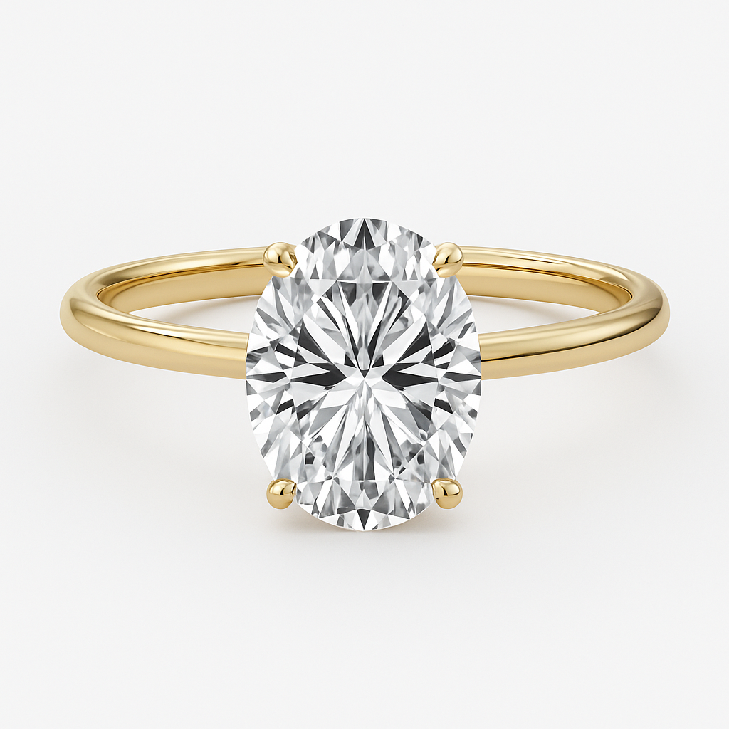 ADAYA OVAL SOLITAIRE ENGAGEMENT RING