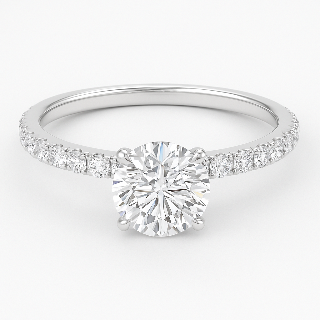 WINSTON ROUND DAINTY ENGAGEMENT RING